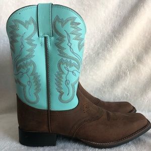 Justin Leather Cowgirl Boots